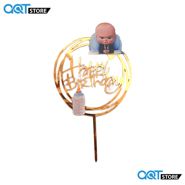 Birthday candle with boss baby logo